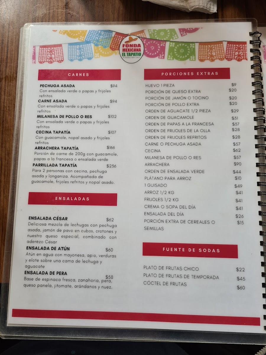 Fonda Mexicana El Tapatío Menu - Image 1