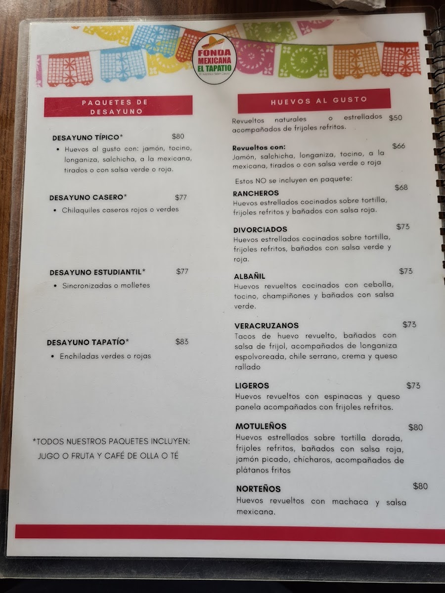 Fonda Mexicana El Tapatío Menu - Image 2