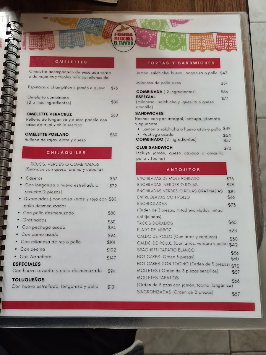 Fonda Mexicana El Tapatío Menu - Image 4